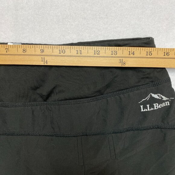 L.L. Bean Skort Skirt Women's M Reg. Black Stretch Pleated Tennis Pull On - Picture 3 of 6